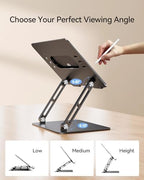 Orlian Adjustable Aluminum Laptop Stand for MacBook Air Pro Neo 10-17.3'' - Image 5