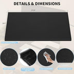 AKOZLIN 27.55”x 18.9" Soft PU Leather Surface Office Desk Mouse Mat Anti-Push Pad with Full Grip Fixation Lip Table Blotter Edge-Locked Protector - Image 4