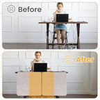 2-Pack Felt Desk Dividers, Clamp-On Privacy Panels, 16 x 24 Inch, Oatmeal - Image 5