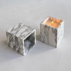 Natural Marble Stone Square Storage Container Empty Vessel Holder Cup for Candle/Pens/Sundries items (Arabescato White) - Image 4
