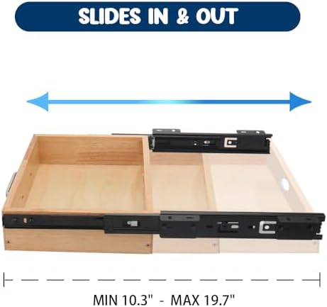 Under Desk Drawer Storage Organizer - Wooden Mounted Sliding Pull-out Drawer, Hidden Desktop Organizer for Office - Image 5