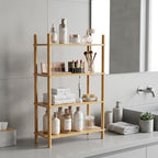 4‑Tier Bamboo Coffee Bar Organizer, Countertop Display Stand Shelf,Natural - Image 4