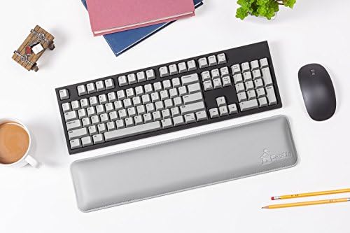Bailey Full Size by Castle - Leather Ergonomic Computer Wrist Rest Pad for Keyboards with Around 104 Keys - Firm Keyboard Wrist Support for Typists, Gaming, and Heavy Office Use (Stone, Full Size) - Image 7