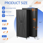 GAIOUS 78.7" Tall Metal Storage Cabinet with Lock and Wheels, File Cabinet - Image 2