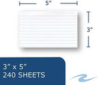 Roaring Spring PaperTrail Ruled Index Cards (240 Count) with Tray, 1 Case (36 Packs) 3" x 5", White - Image 3