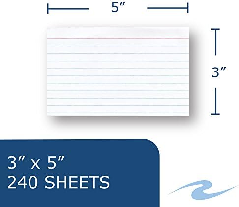Roaring Spring PaperTrail Ruled Index Cards (240 Count) with Tray, 1 Case (36 Packs) 3" x 5", White - Image 3