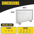 OBEX Screen & Office Panel Extender Polycarbonate Desk Privacy Panel & Divider for Office Cubicle, 18" x 42", White - Image 3