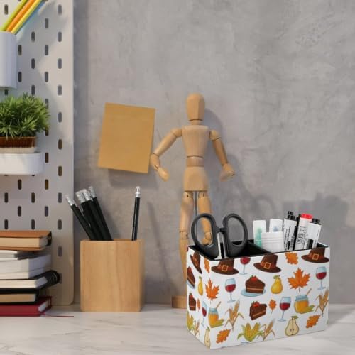 Supply Organizer Cowboy Hat Honey Corn Strawberry Pears Cake Wheat Multi‑Compartment Compact Baskets,Art‑Craft with Standard Desk‑Size - Image 2