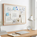 OWLKELA Cork Board, 30 x 20 Inch, Oatmeal Framed - Image 5