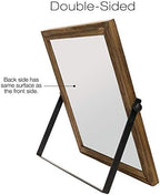 Excello Global Products Rustic Double Sided 11" x 11" Whiteboard: Reversible, Double Sided, Dry Erase, Magnetic, Small, Portable, Table Top Easel Board with Stand and Wooden Frame - Image 3