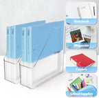 4Pcs Clear Acrylic Magazine File Holder Desktop Storage Organizer - Image 4