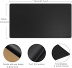 Chihein 43" x 24" 3XL Desk Mat with Cork & PU Leather (Black), Dual Sided Desk Pad, Waterproof Computer Desk Mat for Gaming, Office, Home - Image 2