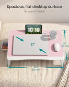 SONGMICS Foldable Lap Desk, Portable Bed Desk Table Tray w/Cup Holder Tray - Image 4