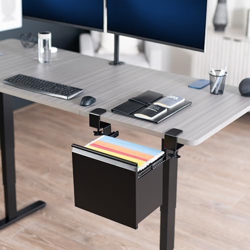 VIVO Black Clamp-on Under Desk Filing Cabinet, MOUNT-FCD1C-B - Image 3