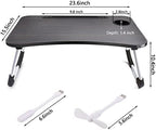 Slendor Foldable Lap Desk with Cup Holder for Bed, Couch, Floor - Image 6