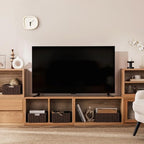 joybest Dark Brown Wicker Baskets for Shelves, Hand-woven Storage Baskets - Image 3