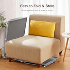 HUANUO Adjustable TV Tray Table with 6 Height & 3 Tilt Adjustments, Gray - Image 5