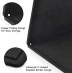 Large Bulletin Board, Foldable 72x48 Inches Cork Board Alternative, Large Felt Board Decorative Pin Board for Wall, Foldable Photo Board Self-Adhesive Vision Board with 36 Pushpins Black - Image 5