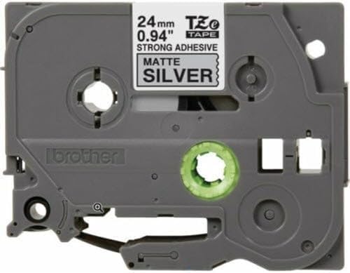 Brother Genuine P-Touch TZE-S951 Tape, 1" (0.94") Wide Extra-Strength Adhesive Laminated Tape,Black on Matte Silver,Laminated for Indoor or Outdoor,Water-Resistant, 0.94" x 26.2' (24mm x 8M), TZES951 by Unknown