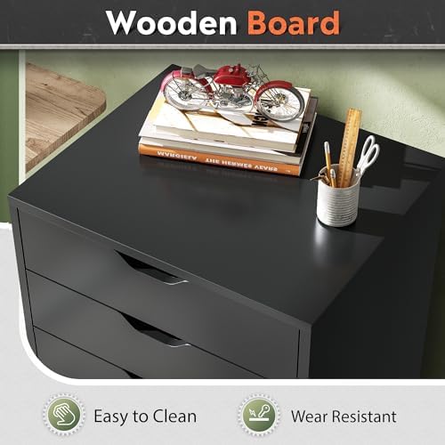 DEVAISE 5-Drawer Filing Cabinet, Under Desk file Cabinet, Black - Image 5