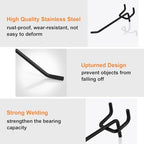 Polmart Black 6" Heavy Duty Pegboard Hooks (Black, 6-inch, 50-Pack) - Image 3