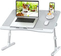 KLEAR Laptop Bed Tray Desk with Adjustable Height & Angle, No Drawer, Grey by KLEAR