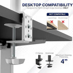 VIVO Extra Tall Single Monitor Desk Mount Stand with 39 inch Pole, Features Full Adjustability - Tilt and Articulation, Holds 13 to 32 inch Screens up to 10kg with VESA Mounting, White, STAND-V011W - Image 6