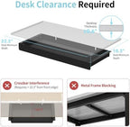 Under Desk Drawer,20.1 inch Carbon Steel Slide-Out Under Table Storage Organizer With Full Extension Ball-Bearing Slides,Undermount Drawer For Standing Desk & Home Office,Black - Image 6