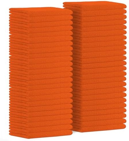 Avalon Towels Microfiber Cleaning Cloths (Value Pack of 48) - Size 16 x 16 Inches, Highly Absorbent Cleaning Rags, Lint Free, Reusable and Washable, Microfiber Towels for Cars by AvalonTowels