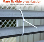 Long Zip Ties Heavy Duty 24 inch，400 LBS Tensile Strength With Double Sided Toothed Super Durable Cable Ties ，Extra Large Wire Ties Adjustable Nylon Tie Wraps for Indoor Outdoor （100 Pack White） - Image 5