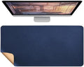 Dual-Sided Leather & Cork Desk Mat, Large Waterproof Stain-Resistant Mouse Pad, Multi-Use Desk Pad for Computer & Office Home(DarkBlue,70x35cm) by Unknown