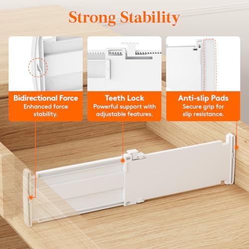 Lifewit 12 Pack 4" High Drawer Dividers, Adjustable Drawer Organizer Clothes - Image 4