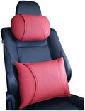Neck & Back Support Pillow Set for Car & Office Chair - Prosperity & Luck Dreamcatcher - Orthopedic Lumbar & Cervical Pillow for Pain Relief &Posture Correction (Neck & Back Pillows (Red)) by SONLAM