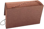 Smead TUFF Expanding File, 12 Pockets, Monthly (Jan.-Dec.), Flap and Cord Closure, Legal Size, Redrope (70390) - Image 2