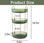 Asayuee 360 Rotating Perfume Organizer,3 Tier Large Capacity Make Up Organizers and Storage,Makeup Organizer for Bathroom,Cosmetic Perfume Stand Holder (Green-3 Tier) - Image 2