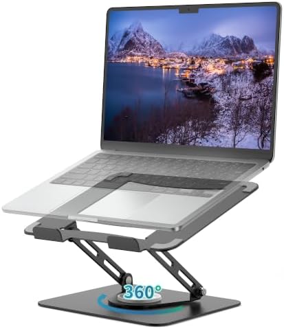 ALASHI 360° Rotating Laptop Stand, Multi-Angle, 10-17", Black by ALASHImakeyourlifesimplerandeasier%EF%BC%81