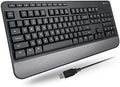 X9 Wired Ergonomic Keyboard - Comfortable Typing - Ergonomic Full Size USB Keyboard with Wrist Rest, Number Pad, Multimedia and 114 Keys - External Computer Keyboard for Laptop, Desktop and Office PC by X9Performance