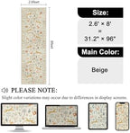 DUKINO 2.6x8 Rug for Hallway, Washable Kitchen Runner Rug Non Slip, Beige - Image 2