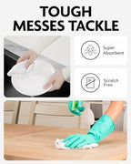 Fantasticlean Microfiber Cleaning Cloth Roll- 75 Sheets, 12" x 12" (White) - Image 4
