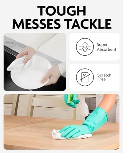 Fantasticlean Microfiber Cleaning Cloth Roll- 75 Sheets, 12" x 12" (White) - Image 4