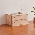 Desktop File Cabinet - Desktop Storage Box with Drawers - Solid Wood Storage Box - Desktop Organizer, with Drawer Wooden Artist Storage Supply Box, Multi Level Countertop,B-2 Drawer by Unknown
