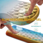 Hokafenle 2 in 1 Ergonomic Mouse Pad Wrist Support & Wrist Rest for Computer Keyboard Set, with Relieve Carpal Tunnel Pain Massage Bulge and Full Memory Gel Design (2In1 Set, Morning Sky) - Image 3