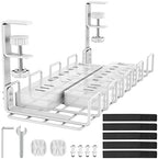 Under Desk Cable Management Tray No Drill Steel 15.7" by REFLYING