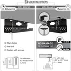 Under Desk Cable Management Tray no Drill – Wire Management - Cord Organizer – Huge Load Capacity – Under Desk Cable Tray no Drill (Black, 2 Pieces Set) - Image 3
