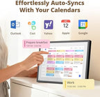 Digital Calendar Touch Screen 10 Inch, Electronic Calendar Chore Chart with 1080P Interactive Touchscreen for Family Monthly/Weekly/Daily Planner, Smart Calendar with Desk Mount - Black - Image 5