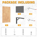 Ultrawall Folding Workbench with Pegboard, Wall Mount Work Table - Image 2