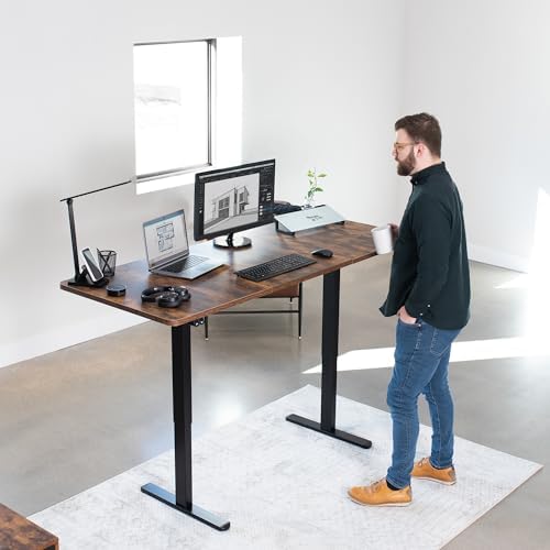 VIVO Rustic Vintage Brown 71 x 30 in Standing Desk, DESK-KIT-0B7N - Image 5