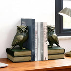 Dosker Owl Decorative Book Ends for Shelves (Retro Bronze) - Image 7