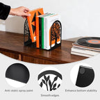 HappyHapi 7 Pair Book Ends, Metal Bookends for Shelves, Decorative Bookends - Image 4