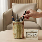 Radicaln Marble Pen Holder for Desk 4" - Pencil Holder & Makeup Brushes Cup - Image 5